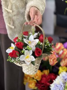 Ритуальная корзина плетёная из бамбука №Н-