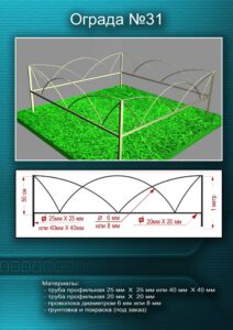 Металлическая ограда 25