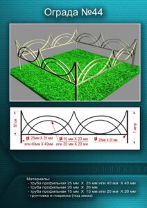 Металлическая ограда 12