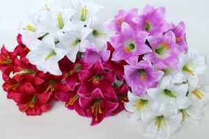 Б9682 Букет 7 крупных голов лилий»Чудный»Н53см(10микс)