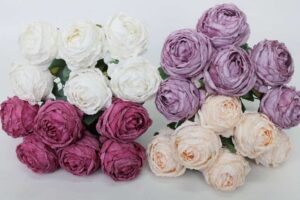 Б11614 Б/С Букет пионовидн.роза «Асти» обожженный 6г.Н40см(4микс)