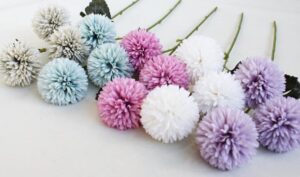 В10811 Б/С Ветка хризантем «Золотые шары»3г.Н51см(5микс)