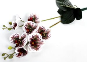 В10673 Б/С Орхидея 3Dпеч.силикон Дикий кот 2в.Н56см(6микс