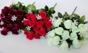 Б6553 Б/С Букет 3 цвета бут.роз «Народный» 16гол Н53см (10шт)