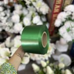 Ритуальная лента "зелёная" печать золотом возможно чёрным