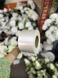 Ритуальная лента «белая» печать золотом возможно чёрным