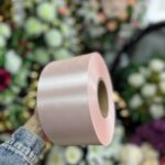 Ритуальная лента "бледно-розовая" печать золотом возможно чёрным