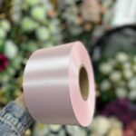 Ритуальная лента "жемчужно-розовая" печать золотом возможно чёрным