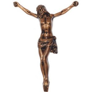Код: ф228 Распятие католическое для надгробий 028 26х18.5см, бронза
