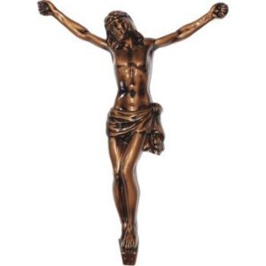 Код: ф229 Распятие католическое для надгробий 029 36х26см, бронза