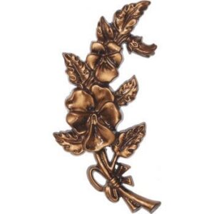 Код: Ф205 Цветок для надгробий 005 22х11см, бронза